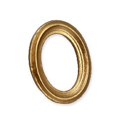 small oval golden frame Miniature 1:12