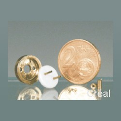 round wall lamp adapter with 2 eyelets miniature 1:12, Electricity and Lamps 12V