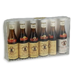 Set of 6 wine bottles – H 8cm, 1:4 scale