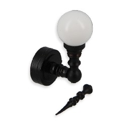 Black-tipped spherical LED wall light – broken – for 1/12 scale doll’s houses