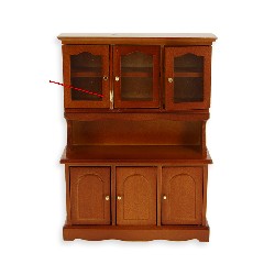 kitchen cupboard cherrywood 3 doors - damaged -miniature furniture 1:12