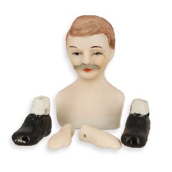 porcelain doll kit father for dollhouses 1:12