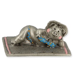 pig in the sun, pewter miniature 1:12, Miniatures