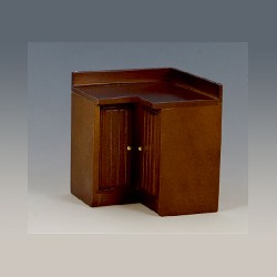 kitchen corner, walnut miniature 1:12