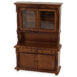 kitchen cupboard 2 doors walnut miniature 1:12, Furniture
