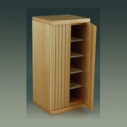kitchen fridge natural oak miniature 1:12