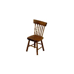 chair walnut miniature 1:12
