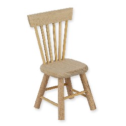 chair bare wood miniature 1:12, Furniture