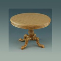 kitchen table natural oak miniature 1:12