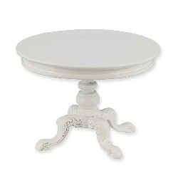 round kitchen table white miniature 1:12, Furniture