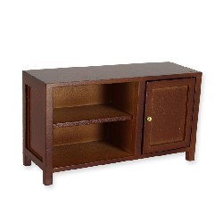 sink cabinet walnut miniature 1:12, Furniture