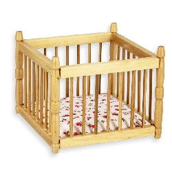 play pen natural oak miniature furniture 1:12