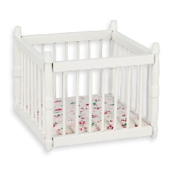 white play pen miniature furniture 1:12
