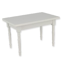 kitchen table white miniature 1:12, Furniture