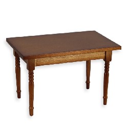 kitchen table walnut miniature furniture 1:12