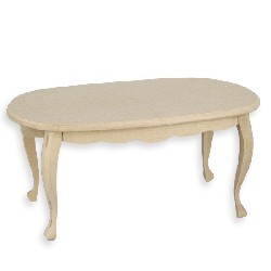 oval table bare wood miniature furniture 1:12