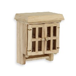 medicine wall cabinet barewood miniature furniture 1:12