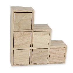 6-drawer ashwood miniature 1:12, Furniture