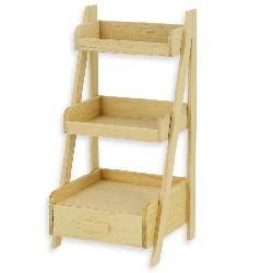 wooden rack barewood miniature 1:12, Furniture