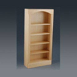 single bookcase natural oak miniature 1:12