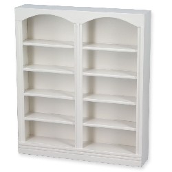 double bookcase white miniature 1:12, Furniture