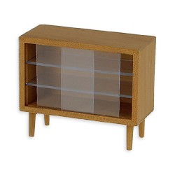 double sideboard teak/plexi miniature 1:12, Furniture