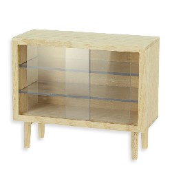 double sideboard ashwood/plexi miniature 1:12, Furniture