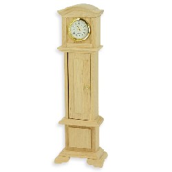 grandfather function al clock barewood miniature 1:12, Furniture