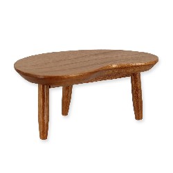 tea table teak miniature 1:12, Furniture