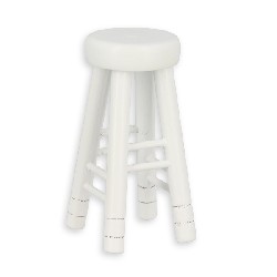 high stool white miniature furniture 1:12