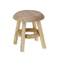 2 kitchen stools bare wood miniature 1:12, Furniture