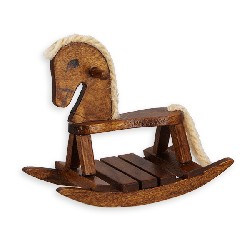 swinging horse walnut miniature furniture 1:12