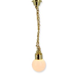 12v hanging lamp clip brass globe miniature 1:12, Electricity and Lamps 12V