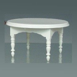 round table white miniature furniture 1:12
