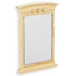 arched mirror bare wood miniature furniture 1:12