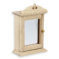 wall cabinet bare wood miniature furniture 1:12