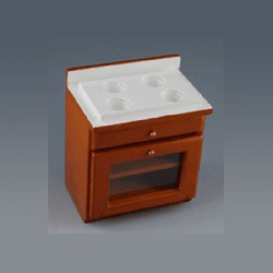 kitchen stove, walnut miniature 1:12, Furniture
