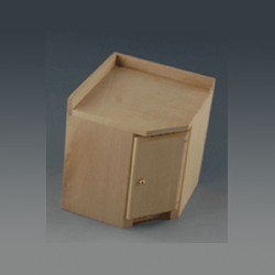 kitchen corner, bare wood miniature 1:12