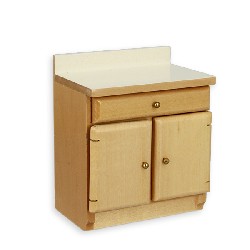 kitchen element, natural oak miniature furniture 1:12