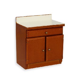 kitchen element, walnut miniature furniture 1:12