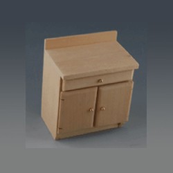 kitchen element, bare wood miniature 1:12, Furniture
