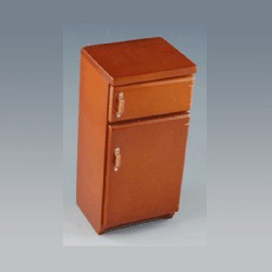kitchen fridge, walnut miniature 1:12, Furniture
