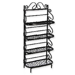 metal kitchen shelf black miniature 1:12, Furniture